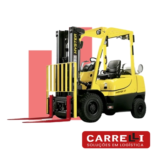 Aluguel de empilhadeira Hyster: disponível com suporte